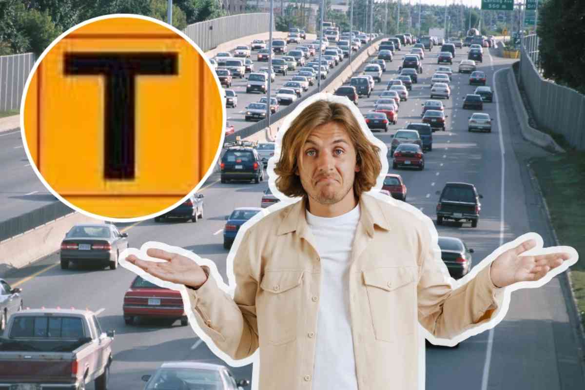 La T gialla del casello autostradale non indica il Telepass