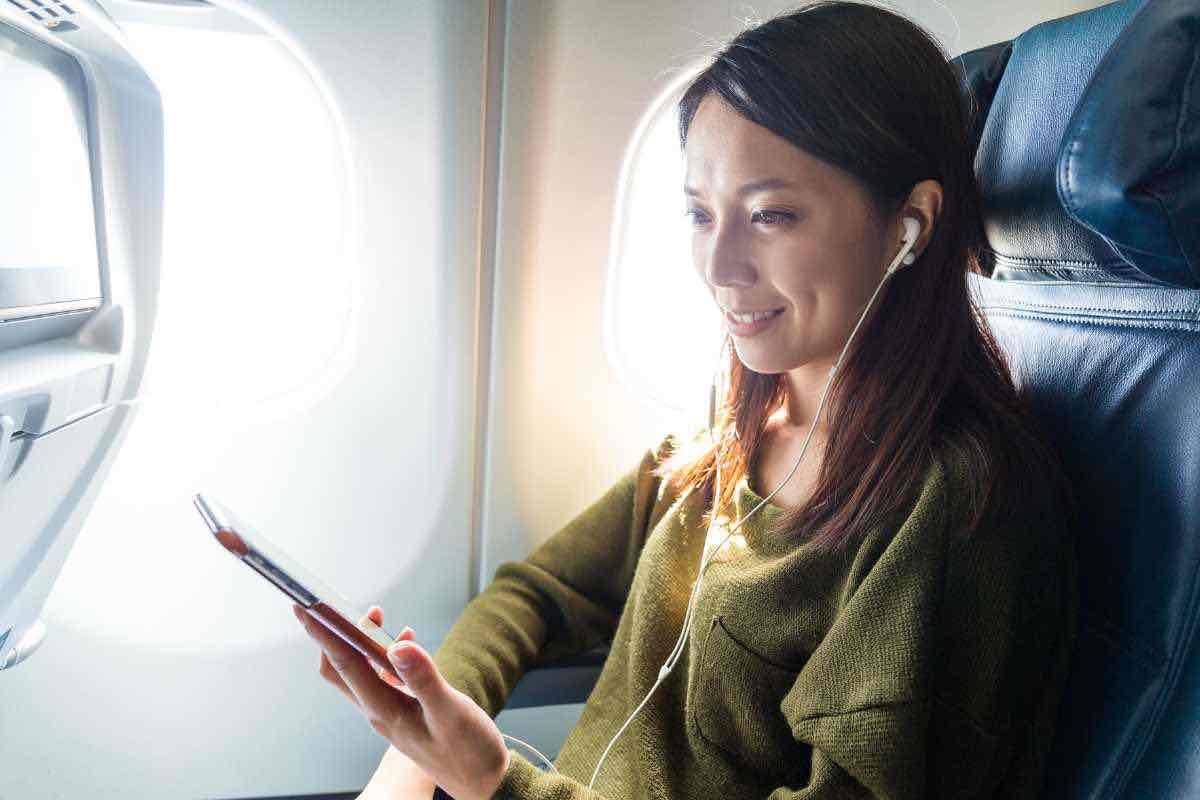 connettere lo smartphone in volo 