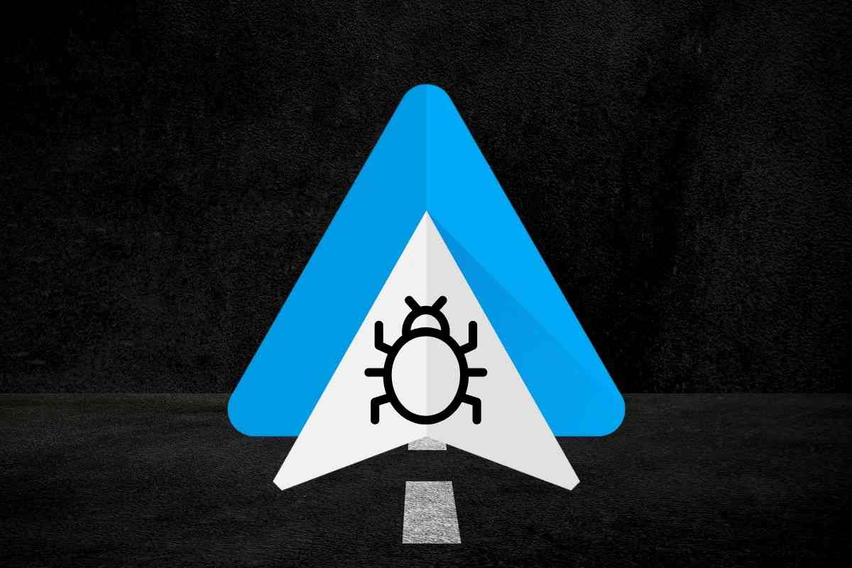 logo android auto che indica il bug