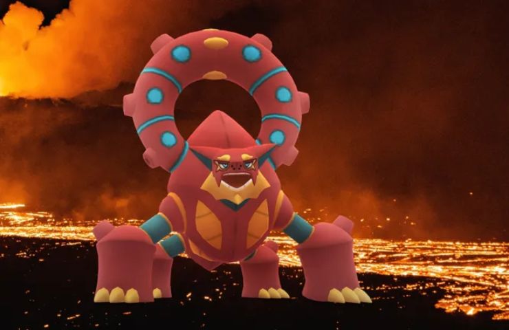 Volcanion su Pokémon GO key art